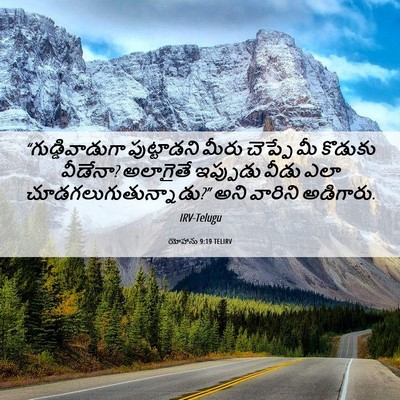 Picture 06 - యోహాను 9:19 TELIRV - “గుడ్డివాడుగా - Bible Verse Picture