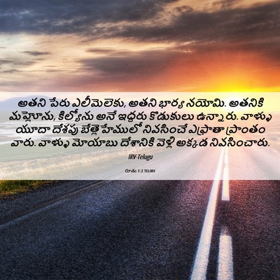 Picture 06 - రూతు 1:2 TELIRV - అతని పేరు - Bible Verse Picture
