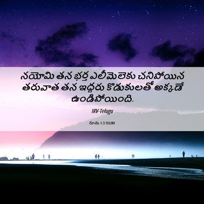 Picture 06 - రూతు 1:3 TELIRV - నయోమి తన భర్త - Bible Verse Picture