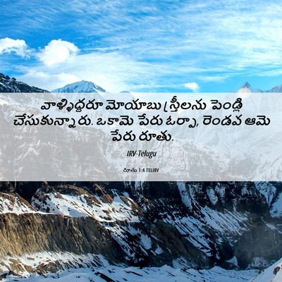 Picture 06 - రూతు 1:4 TELIRV - వాళ్ళిద్దరూ - Bible Verse Picture