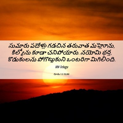 Picture 06 - రూతు 1:5 TELIRV - సుమారు పదేళ్లు - Bible Verse Picture