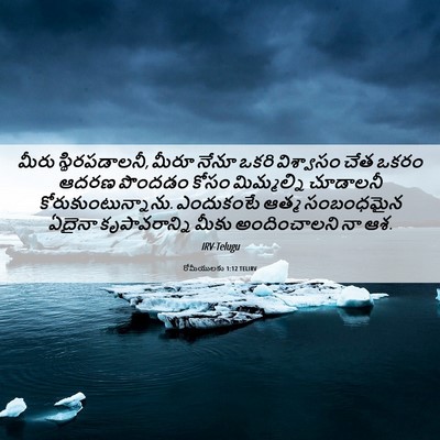 Picture 06 - రోమీయులకు 1:12 TELIRV - మీరు స్థిరపడాలనీ, - Bible Verse Picture
