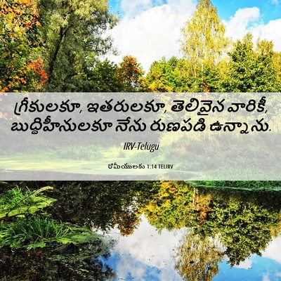Picture 06 - రోమీయులకు 1:14 TELIRV - గ్రీకులకూ, - Bible Verse Picture