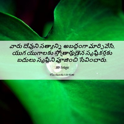 Picture 06 - రోమీయులకు 1:25 TELIRV - వారు దేవుని - Bible Verse Picture
