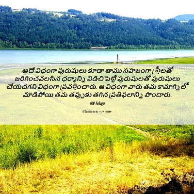 Picture 06 - రోమీయులకు 1:27 TELIRV - అదే విధంగా - Bible Verse Picture