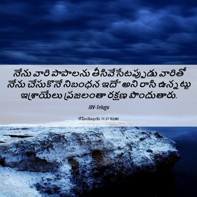 Picture 06 - రోమీయులకు 11:27 TELIRV - నేను వారి పాపాలను - Bible Verse Picture