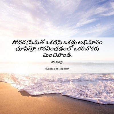 Picture 06 - రోమీయులకు 12:10 TELIRV - సోదర ప్రేమతో - Bible Verse Picture