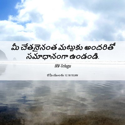 Picture 06 - రోమీయులకు 12:18 TELIRV - మీ చేతనైనంత - Bible Verse Picture