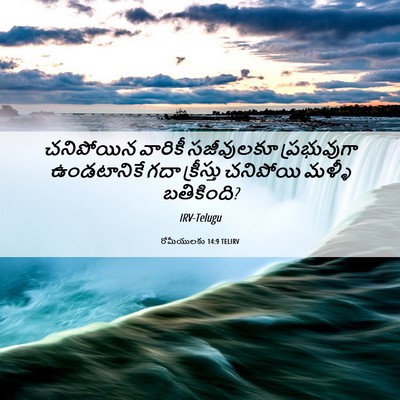 Picture 06 - రోమీయులకు 14:9 TELIRV - చనిపోయిన వారికీ - Bible Verse Picture