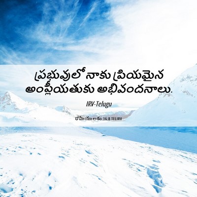 Picture 06 - రోమీయులకు 16:8 TELIRV - ప్రభువులో నాకు - Bible Verse Picture
