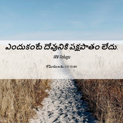 Picture 06 - రోమీయులకు 2:11 TELIRV - ఎందుకంటే దేవునికి - Bible Verse Picture