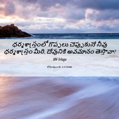 Picture 06 - రోమీయులకు 2:23 TELIRV - ధర్మశాస్త్రంలో - Bible Verse Picture