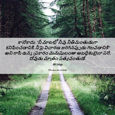 Picture 06 - రోమీయులకు 3:4 TELIRV - కానేకాదు. “నీ - Bible Verse Picture