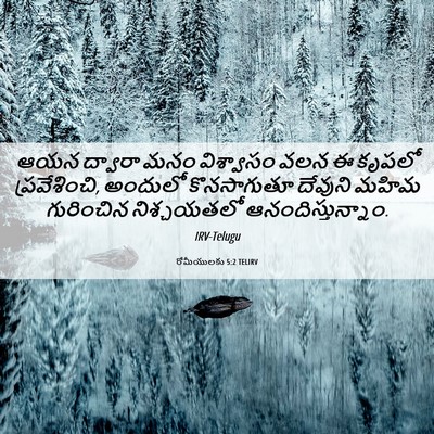 Picture 06 - రోమీయులకు 5:2 TELIRV - ఆయన ద్వారా మనం - Bible Verse Picture