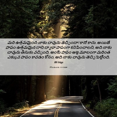 Picture 06 - రోమీయులకు 7:13 TELIRV - మరి ఉత్తమమైంది - Bible Verse Picture