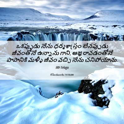 Picture 06 - రోమీయులకు 7:9 TELIRV - ఒకప్పుడు నేను - Bible Verse Picture