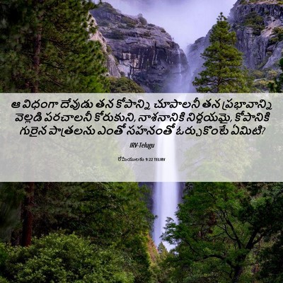 Picture 06 - రోమీయులకు 9:22 TELIRV - ఆ విధంగా దేవుడు తన - Bible Verse Picture