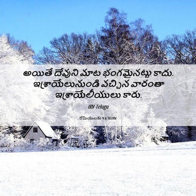 Picture 06 - రోమీయులకు 9:6 TELIRV - అయితే దేవుని మాట - Bible Verse Picture