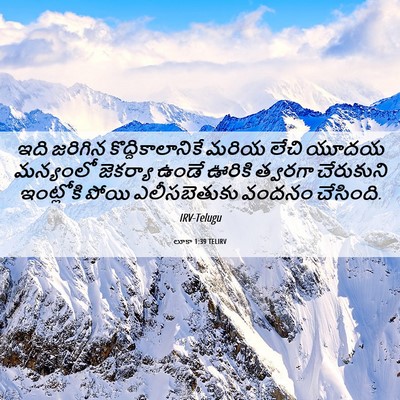 Picture 06 - లూకా 1:39 TELIRV - ఇది జరిగిన - Bible Verse Picture