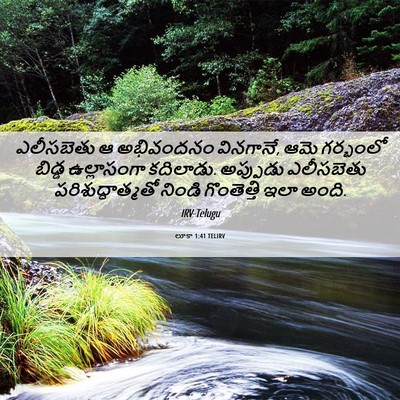 Picture 06 - లూకా 1:41 TELIRV - ఎలీసబెతు ఆ - Bible Verse Picture