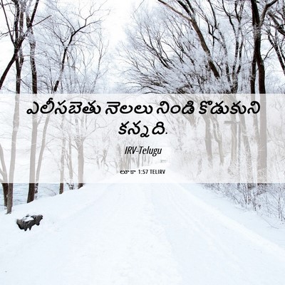 Picture 06 - లూకా 1:57 TELIRV - ఎలీసబెతు నెలలు - Bible Verse Picture