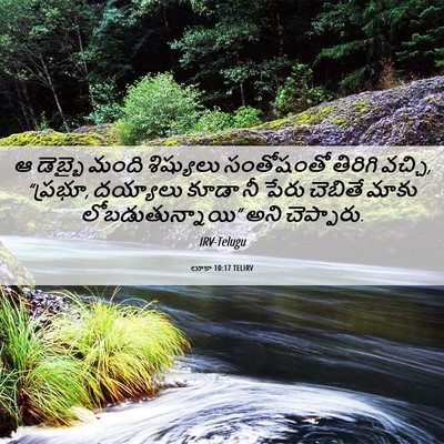 Picture 06 - లూకా 10:17 TELIRV - ఆ డెబ్భై మంది - Bible Verse Picture