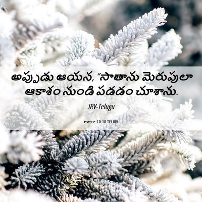 Picture 06 - లూకా 10:18 TELIRV - అప్పుడు ఆయన, - Bible Verse Picture