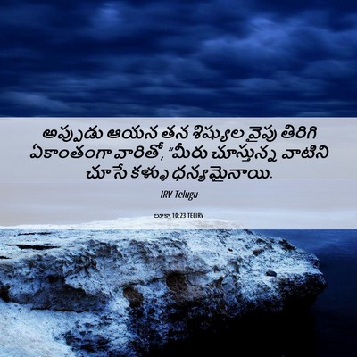 Picture 06 - లూకా 10:23 TELIRV - అప్పుడు ఆయన తన - Bible Verse Picture