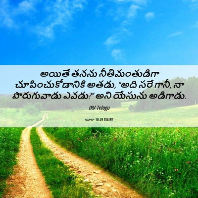 Picture 06 - లూకా 10:29 TELIRV - అయితే తనను - Bible Verse Picture