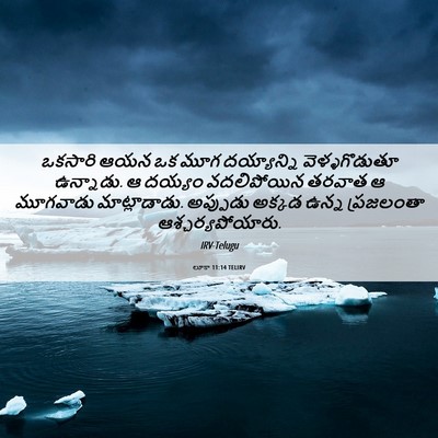 Picture 06 - లూకా 11:14 TELIRV - ఒకసారి ఆయన ఒక మూగ - Bible Verse Picture