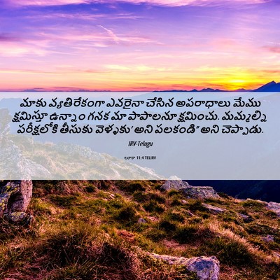Picture 06 - లూకా 11:4 TELIRV - మాకు వ్యతిరేకంగా - Bible Verse Picture