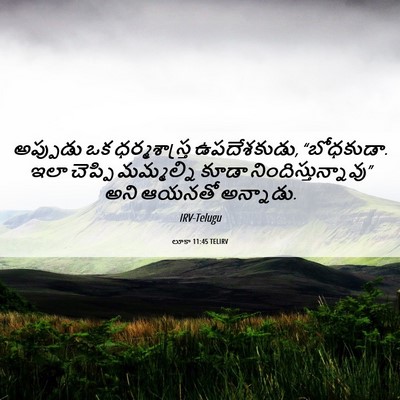 Picture 06 - లూకా 11:45 TELIRV - అప్పుడు ఒక - Bible Verse Picture