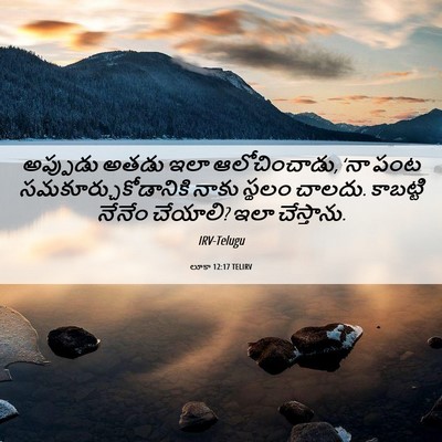 Picture 06 - లూకా 12:17 TELIRV - అప్పుడు అతడు ఇలా - Bible Verse Picture