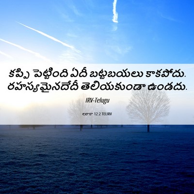 Picture 06 - లూకా 12:2 TELIRV - కప్పి పెట్టింది - Bible Verse Picture
