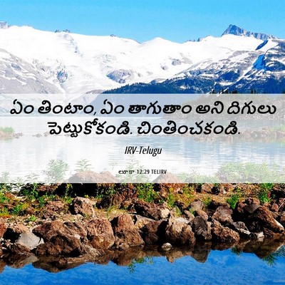 Picture 06 - లూకా 12:29 TELIRV - ఏం తింటాం, ఏం - Bible Verse Picture
