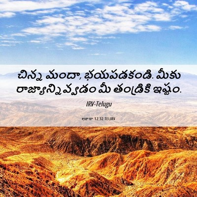 Picture 06 - లూకా 12:32 TELIRV - చిన్న మందా, - Bible Verse Picture