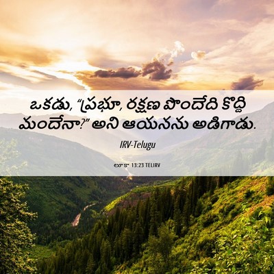 Picture 06 - లూకా 13:23 TELIRV - ఒకడు, “ప్రభూ, రక్షణ - Bible Verse Picture
