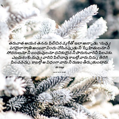 Picture 06 - లూకా 14:12 TELIRV - తరువాత ఆయన తనను - Bible Verse Picture