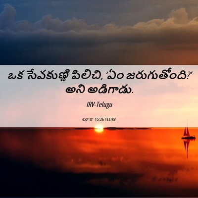 Picture 06 - లూకా 15:26 TELIRV - ఒక సేవకుణ్ణి - Bible Verse Picture