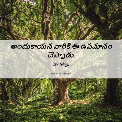 Picture 06 - లూకా 15:3 TELIRV - అందుకాయన వారికి ఈ - Bible Verse Picture