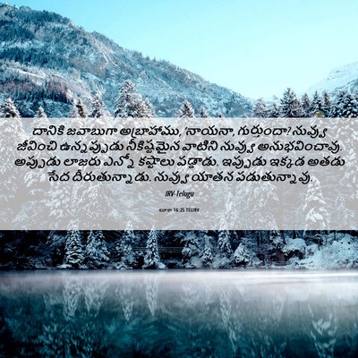 Picture 06 - లూకా 16:25 TELIRV - దానికి జవాబుగా - Bible Verse Picture