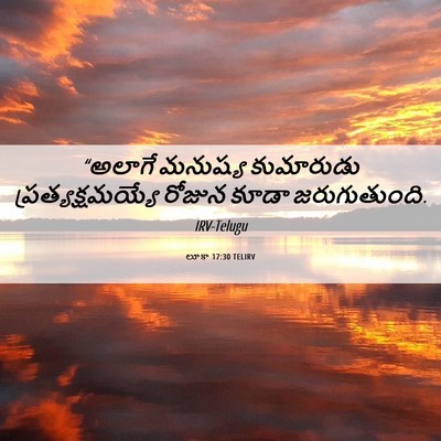 Picture 06 - లూకా 17:30 TELIRV - “అలాగే మనుష్య - Bible Verse Picture