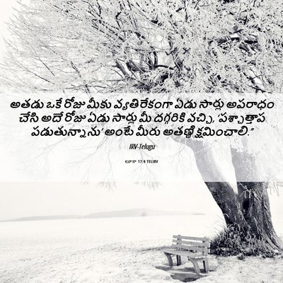 Picture 06 - లూకా 17:4 TELIRV - అతడు ఒకే రోజు మీకు - Bible Verse Picture