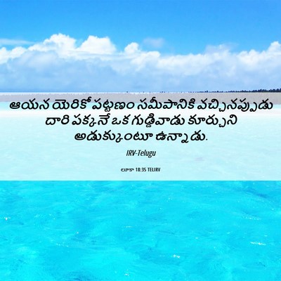 Picture 06 - లూకా 18:35 TELIRV - ఆయన యెరికో పట్టణం - Bible Verse Picture