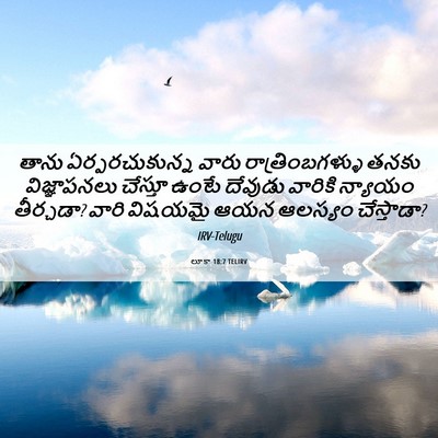 Picture 06 - లూకా 18:7 TELIRV - తాను ఏర్పరచుకున్న - Bible Verse Picture