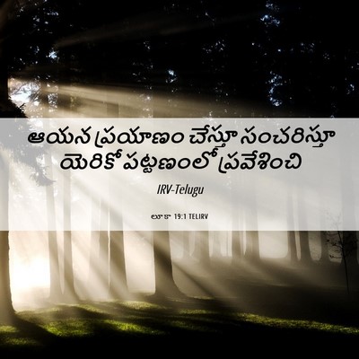 Picture 06 - లూకా 19:1 TELIRV - ఆయన ప్రయాణం - Bible Verse Picture