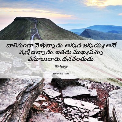 Picture 06 - లూకా 19:2 TELIRV - దానిగుండా - Bible Verse Picture