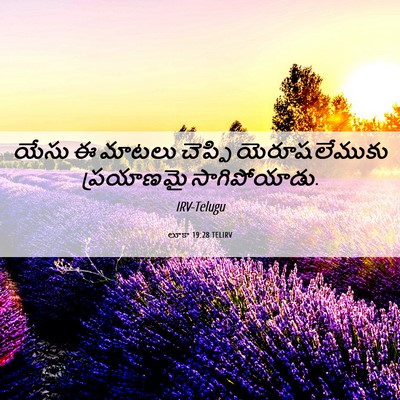 Picture 06 - లూకా 19:28 TELIRV - యేసు ఈ మాటలు - Bible Verse Picture