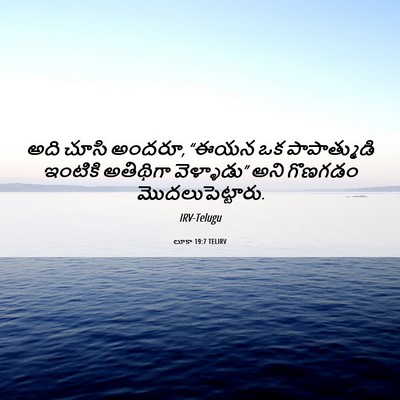 Picture 06 - లూకా 19:7 TELIRV - అది చూసి అందరూ, - Bible Verse Picture