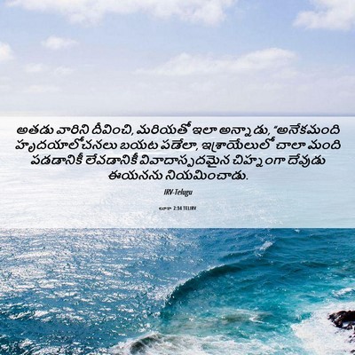 Picture 06 - లూకా 2:34 TELIRV - అతడు వారిని - Bible Verse Picture